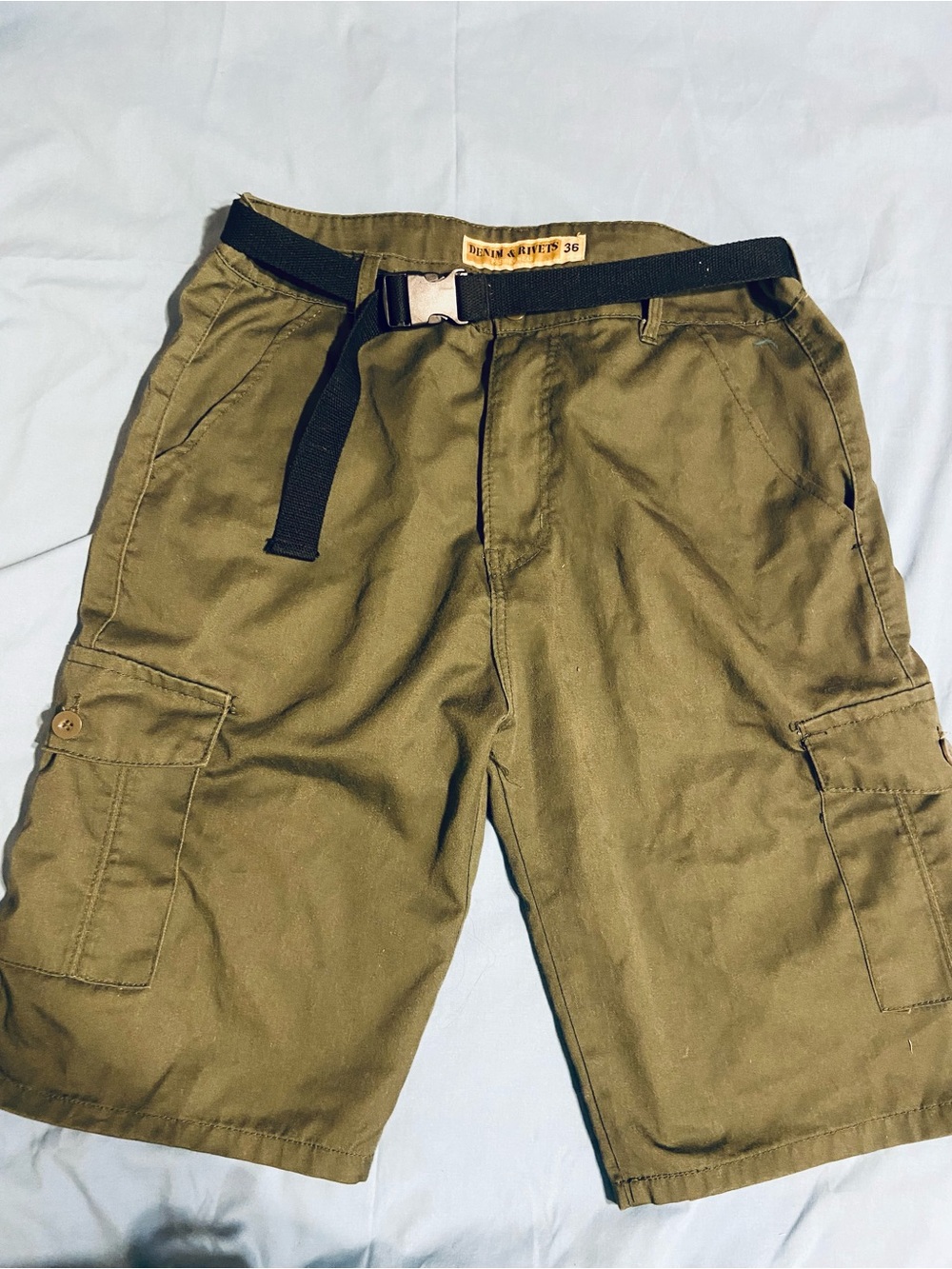 Men's Cargo Shorts - Olive Green